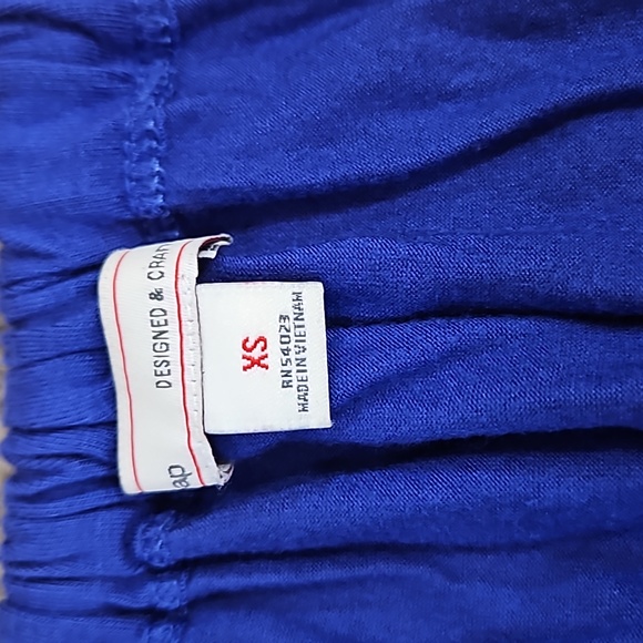 Gap Designed and Crafted Label Blue Maxi Adjustable Racerback Ruched Dress - Picture 5 of 6